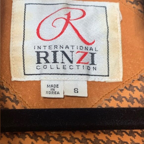 Vintage Rinzi International Collection 100% Leather Brown Suede Jacket & Top Set - Picture 5 of 15